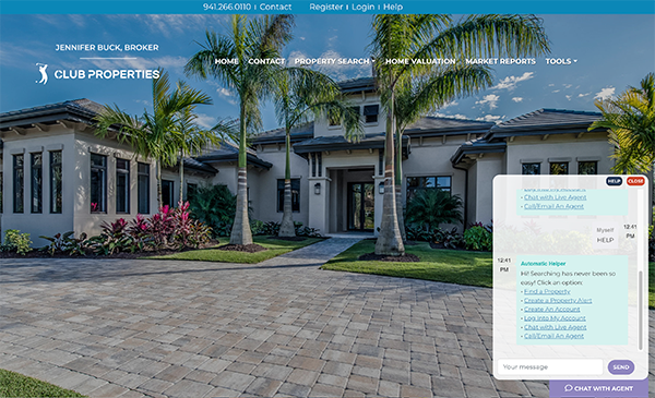 Realty Chat demo website Buy Florida Properties